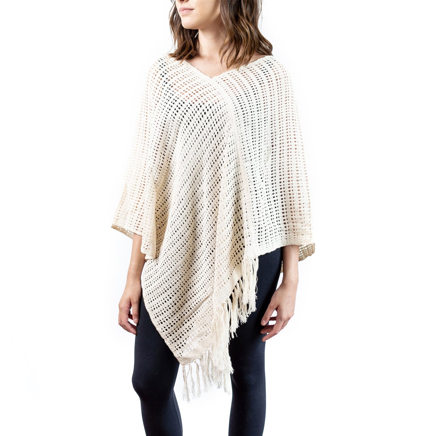 Ethical & Artisanal Poncho - Lovely Bone