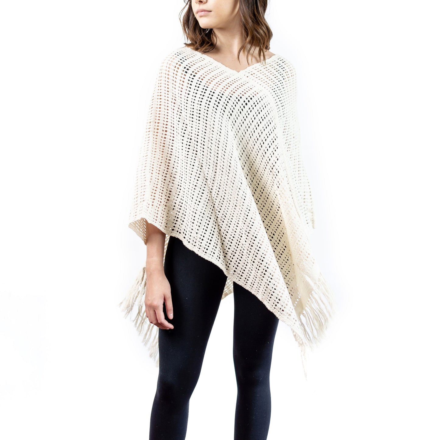 Ethical & Artisanal Poncho - Lovely Bone