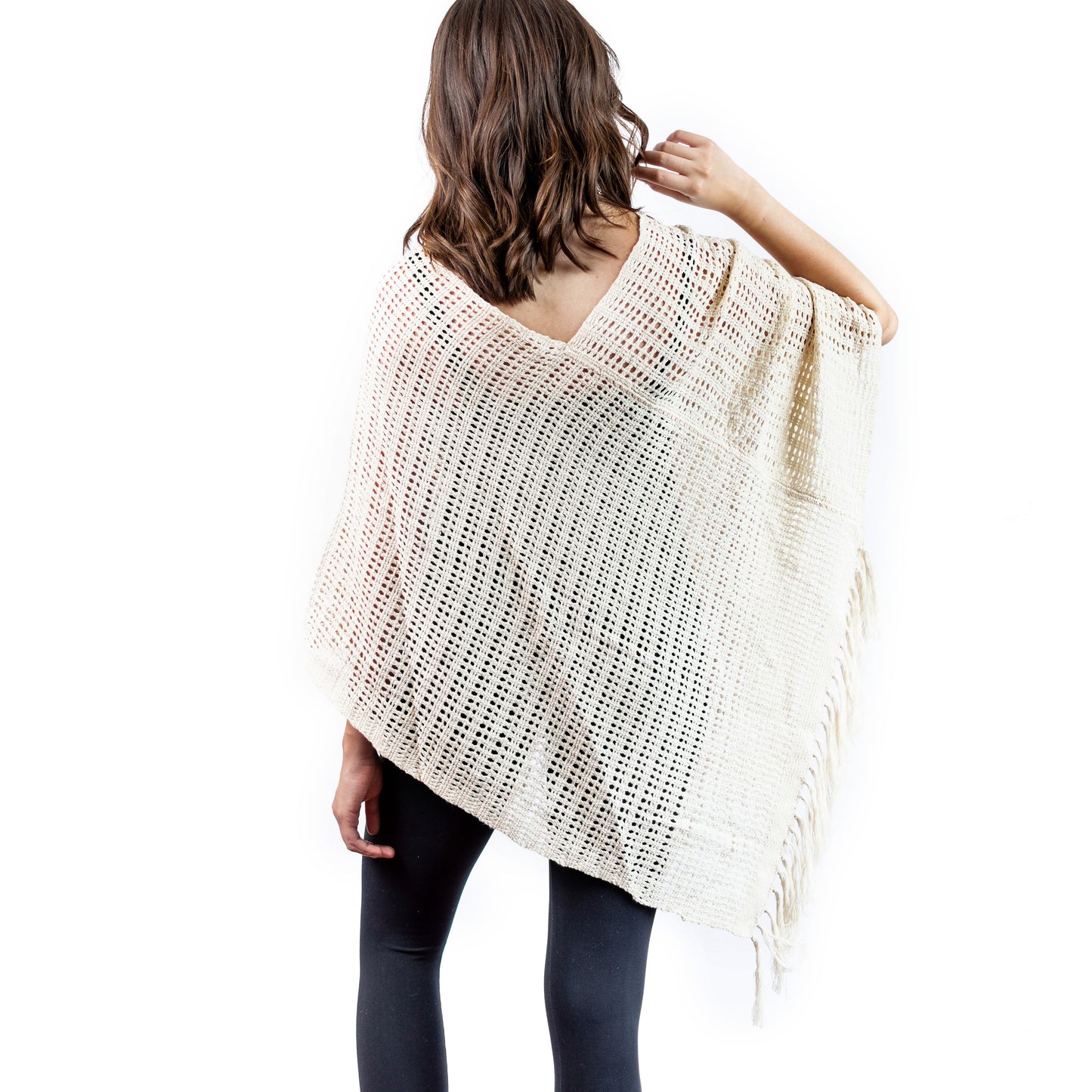 Ethical & Artisanal Poncho - Lovely Bone