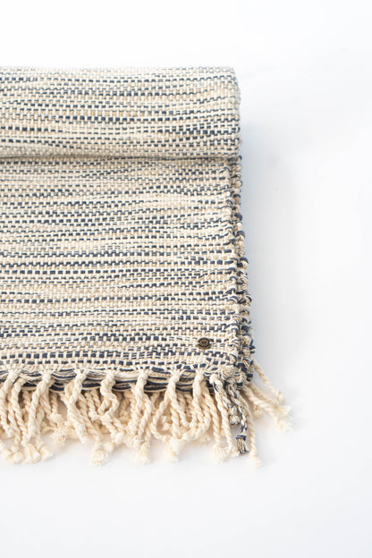 Ethical & Artisanal Navy and Olive Throw