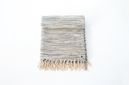 Ethical & Artisanal Navy and Olive Throw