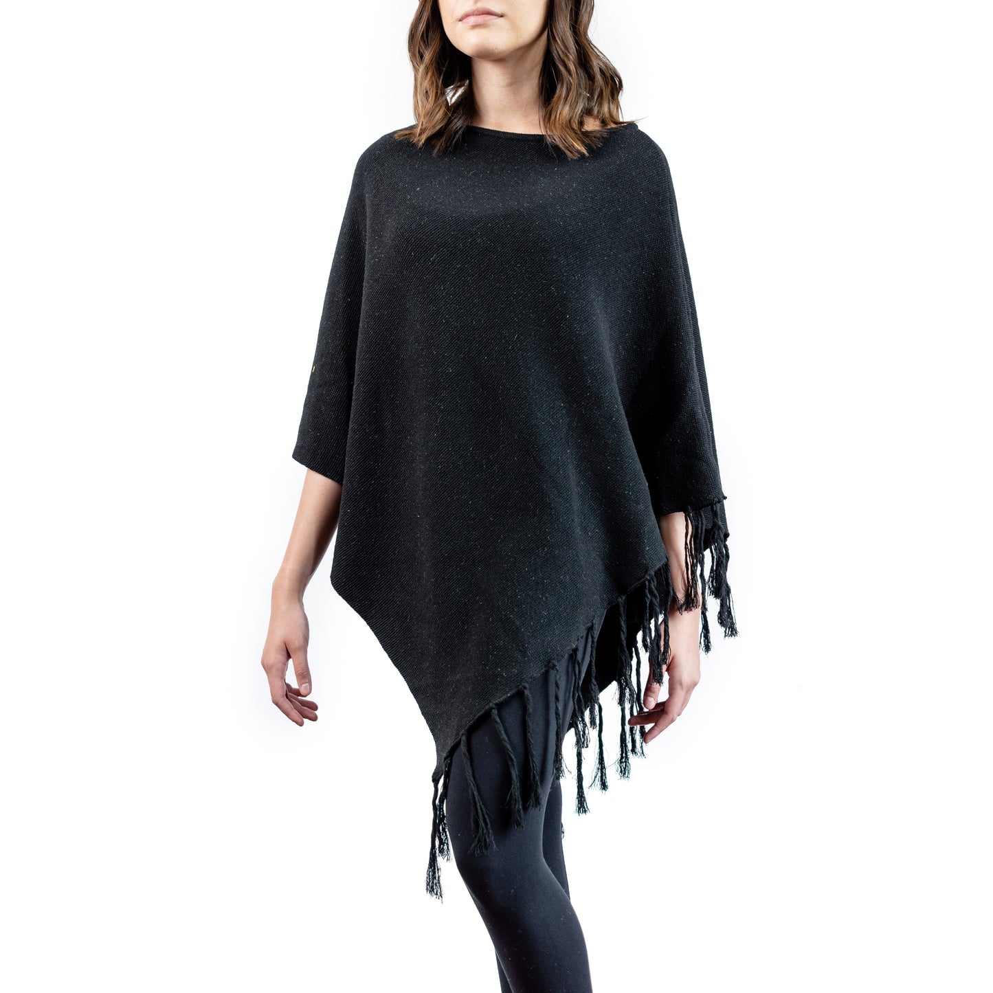 Ethical & Artisanal Poncho - Timeless Black