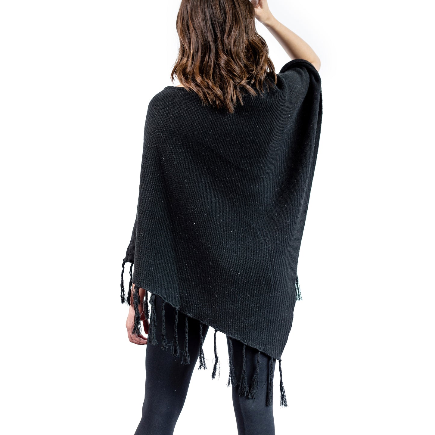 Ethical & Artisanal Poncho - Timeless Black