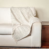 Ethical & Artisanal Throw - Bone & Navy Blue
